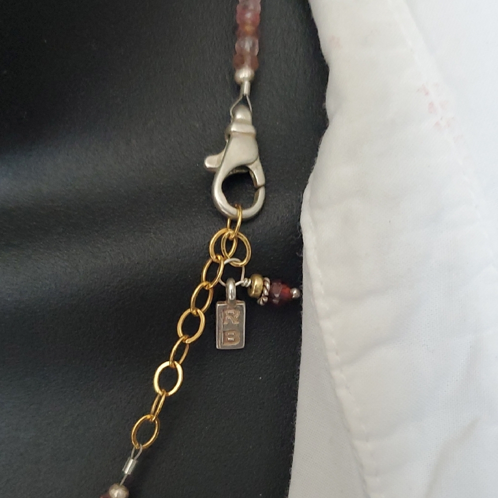 Sundance Red and Gray Beaded Necklace - Picture 4 of 4